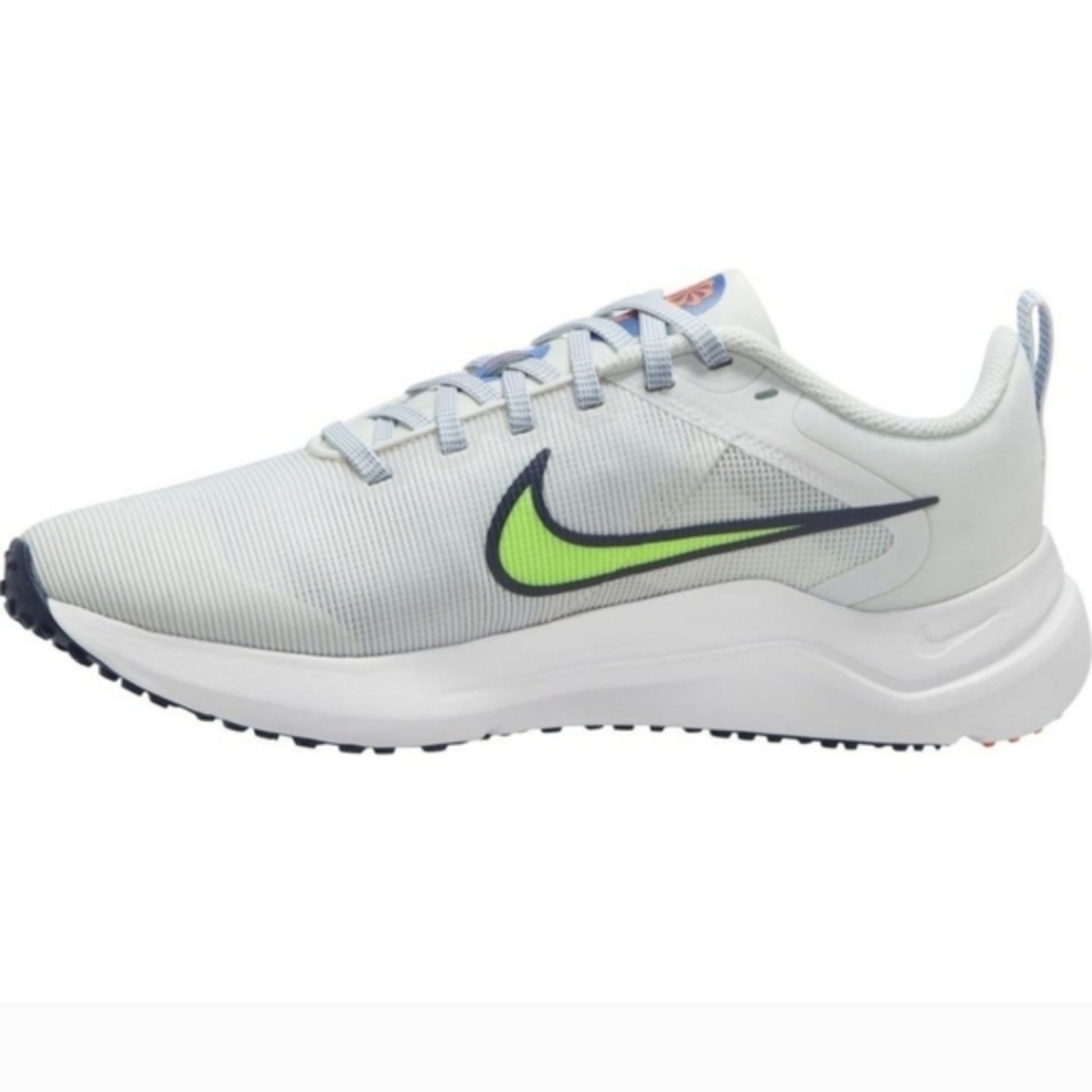 Nike Downshifter 12 Summit White Lime Blast Running Shoes NIB Womens Size 12 - Picture 2 of 7